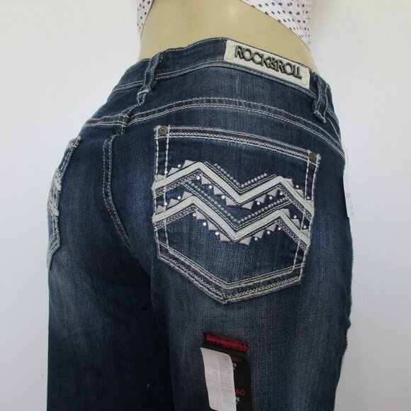 Rock & Roll Cowgirl Denim - New ROCK & ROLL Cowgirl Jeans Size 32 x 30 Low Rise Boot Cut Denim